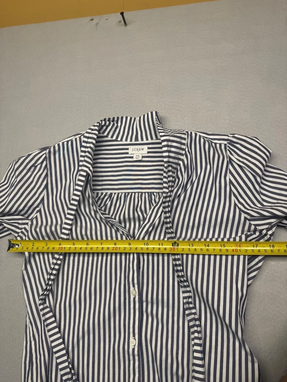 J.Crew Striped Button-Up Shirt Women XS Navy White